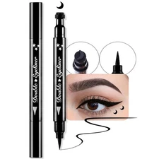 evpct 1Pcs Black Colored Winged Eyeliners Stamp Black Moons Face Stamps Makeu...