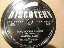 KINSEY Male SEX REPORT 1949 MARTHA RAYE Ooh Doctor Kinsey/ After you've gone 503