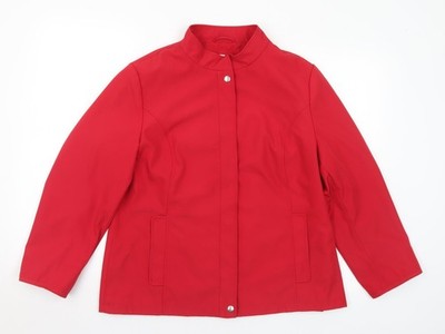 Rossetti Damen rote Jacke Mantel Größe 16 Reißverschluss