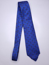 Ety Via Del Corso Mens Formal Necktie 56"Lx3"W Blue Neck Tie