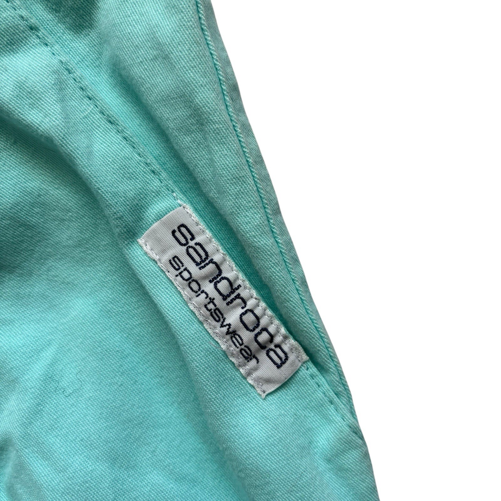 Vintage 80s Trousers Womens High Waisted Pale Blue Cotton Retro Boho Indie 8 image 2
