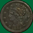Photo of a 1852-P Large Cent from an eBay listing that sold on Jul 18, 2026