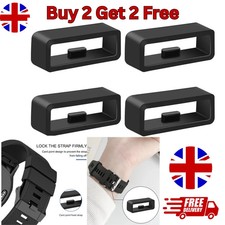 Black Rubber Watch Strap Buckle Band Keeper Loop Holder Ring For GARMIN watches
