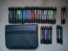 Winsor & Newton 35+ Promarkers Brushmarkers Neon Metallic Bundle & Case