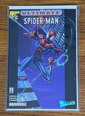 ULTIMATE SPIDER-MAN #1/2 WIZARD LIMITED EDITION COA Mark Bagley Art 2000 Marvel