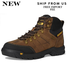 Men's Caterpillar Threshold Waterproof Soft Toe Work Boot Brown Medium Width