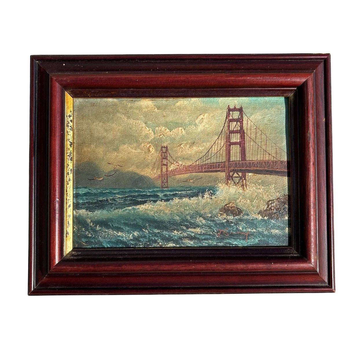 アート902　「浜辺(サンフランシスコ)」　チェコのリトグラフ San Francisco Painting for sale | eBay
