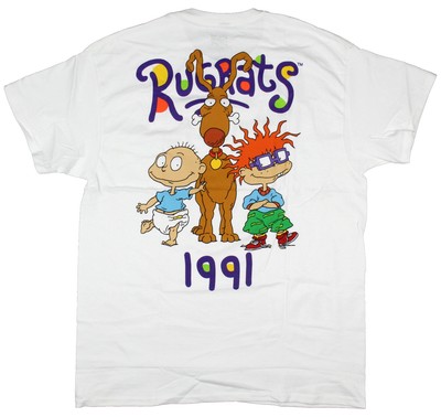 Men's Rugrats 1991 Tommy, Chuckie, Spike Retro Adult T-Shirt