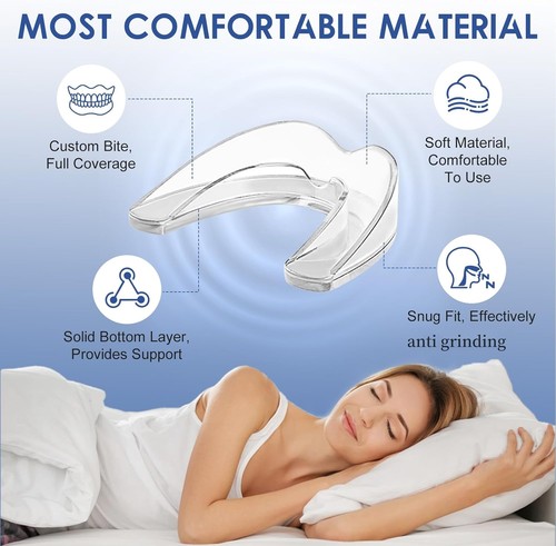 Night Mouth Guard for Teeth Grinding, Anti-Clenching Sleep Aid, Dental Mouthguar - Picture 2 of 7