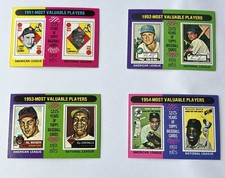1975 Topps baseball MINI MVP cards 17 diff. EX to EX/MT Mantle, Aaron, and more!