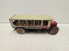 Antique J Chein Hercules Tin Litho Royal Blue Line Coast To Coast Pullman Bus
