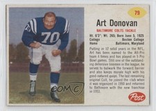 1962 Post Art Donovan #79 HOF f6p