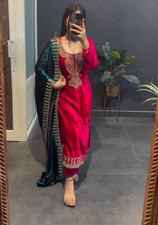 Indian Style Heavy Viscose Velvet Top And Bottom With Fancy Dupatta For Women