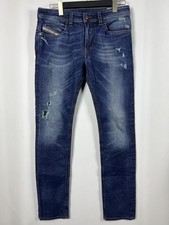 Jeans DIESEL Thavar slim skinny denim blu lavaggio effetto invecchiato taglia W32 L32