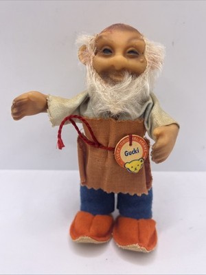 Vintage  Steiff Dwarf Gnome Gucki Original Marke 4 1/2'' Tall