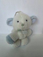 Vintage Dakin Lamb White  Blue Plush Musical Pull Baby Toy Old MacDonald Works