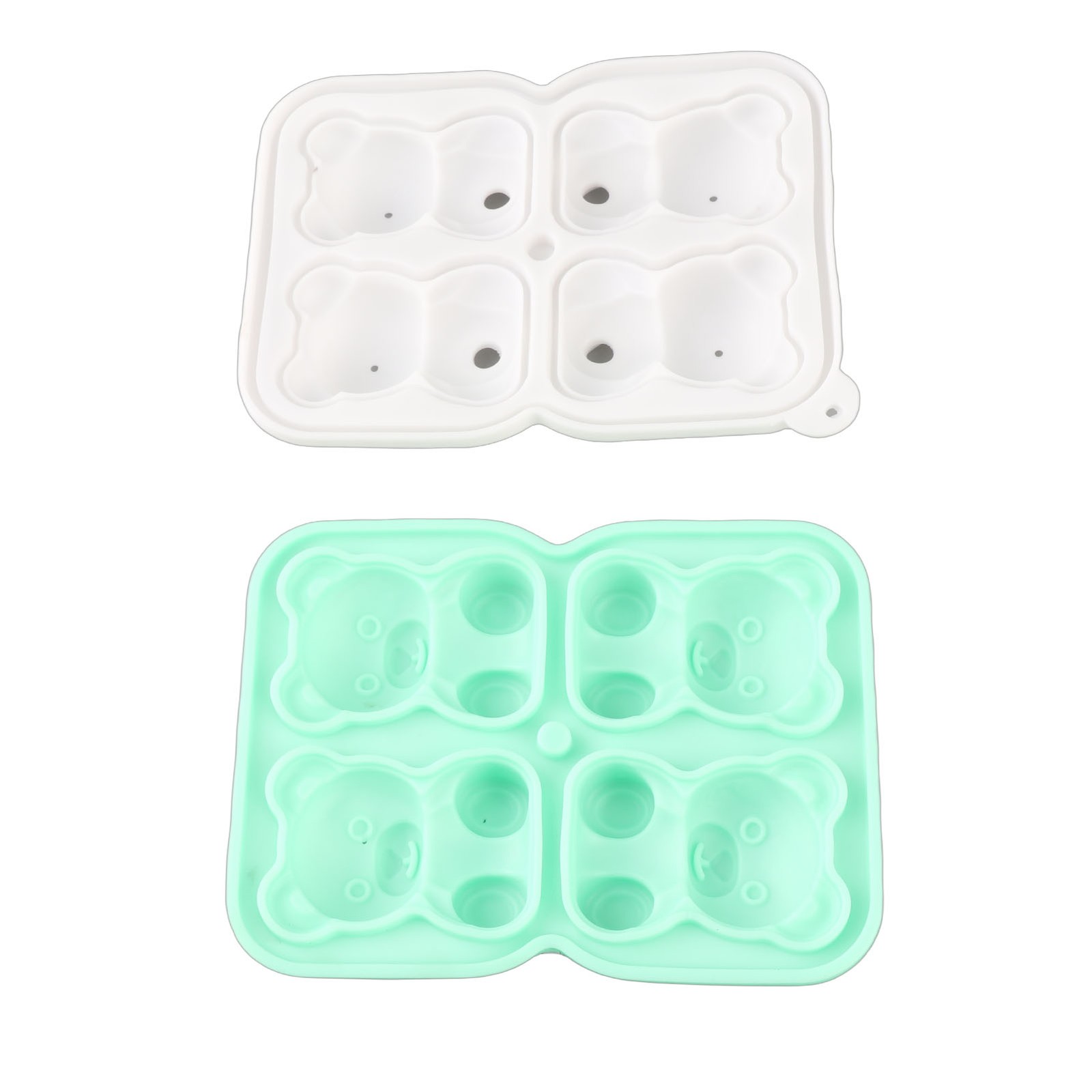 Little Bear Shape Ice Mold 4 Grids Silicone Ice Block Mould For Making Ice Cream