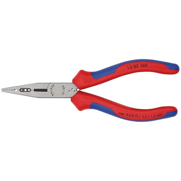Knipex 13 02 160 Verdrahtungszange Poliert, 2-K, 160 Mm, 0,5-2,5 Mm²-image