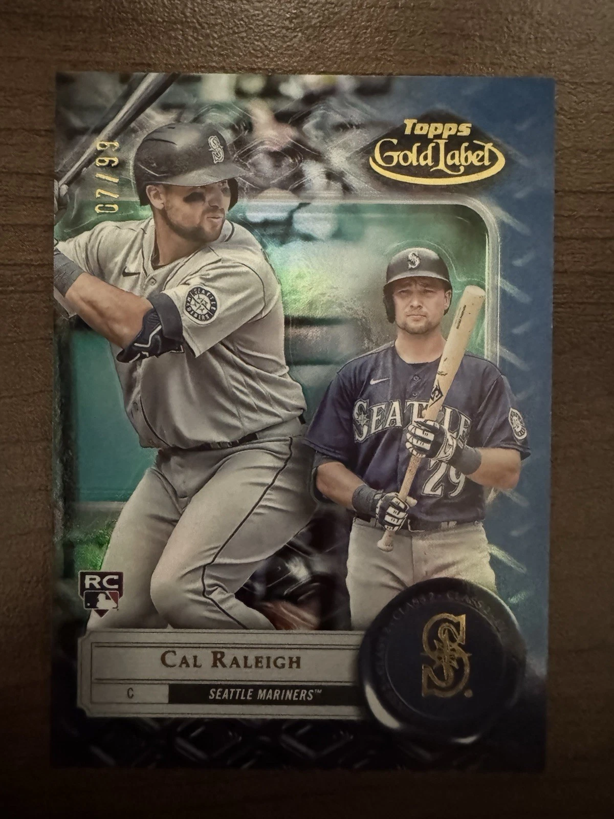 2022 Topps Gold Label Cal Raleigh Class 2 Blue /99