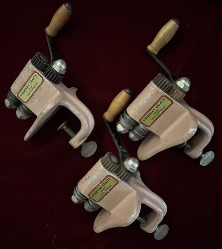 3 RIDGEWAY FABRIC STRIPPING MACHINE, CUTTER , TABLE CLAMP MOUNT, RUG ...