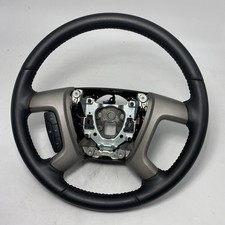 Chevrolet Gmc Tahoe Yukon Silverado Steering Wheel Black Ebony Leather 07-14 Oem Chevrolet Gmc Tahoe Yukon Silverado Steering Wheel Black Ebony Leather 07-14 Oem
