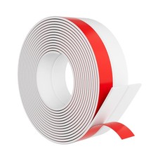 20 Ft x 2 Inch White Silicone Door Draft Stopper Weather Stripping Seal Strip