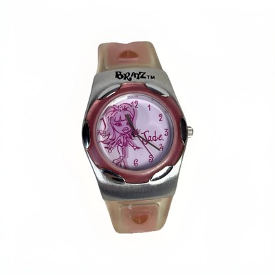 Vintage 2004 Bratz Dolls Watch Jade Stainless Steel Pink Strap Caseback