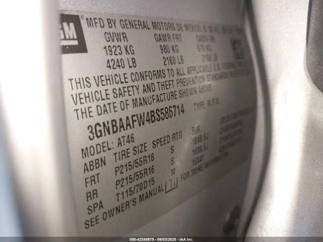 Chevrolet HHR 2011 módulo de control ABS SUV de 4 puertas 2,20 L usado 160 k millas Foto 2 de 4