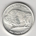 .999 FINE SILVER 1/4 TROY OZ SILVER ROUND UNITED STATES AMERICA BUFFALO NICKEL