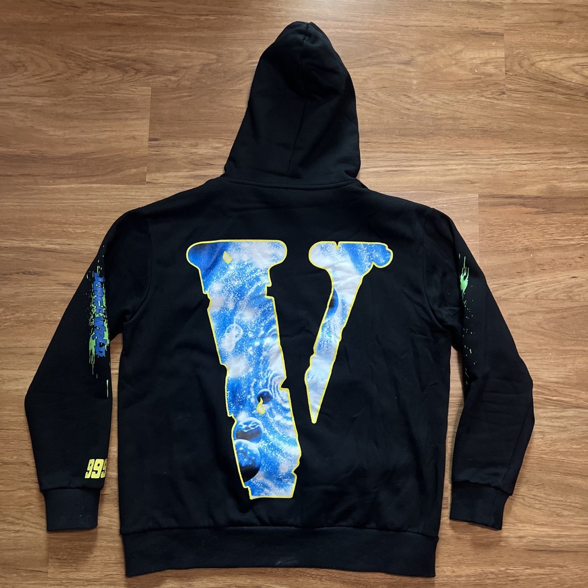 Juice WRLD 999 x Vlone Cosmic Legends Never Die Hoodie Black Sz M