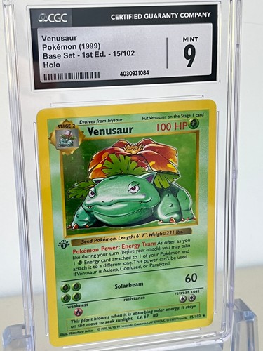 Venusaur (1st Edition) graded CGC 9 for sale on eBay
