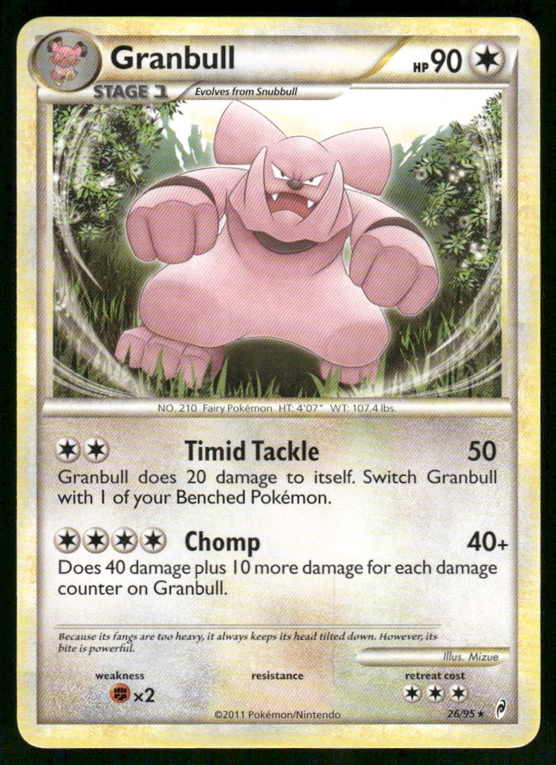 Granbull 26/95 Rare Normal NM Pokemon Call of Legends