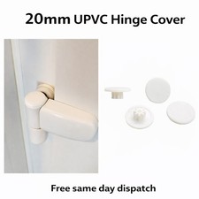 20mm UPVC Patio Door Hinge Cover Caps Replacement – Top Hat – Fix - Repair