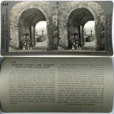 Keystone Stereoview Guards, Sterling Castle, Scotland of 600/1200 Card Set #196
