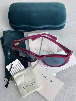 New GUCCI GG0877S 004 Burgundy Blue Women display picture 1