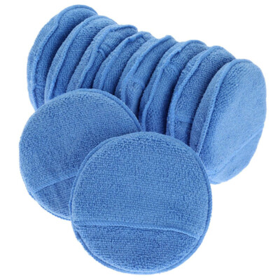 10x Handpolierschwamm Microfaser Applicator Pad Blaue Polierpad Mikrofasertuch