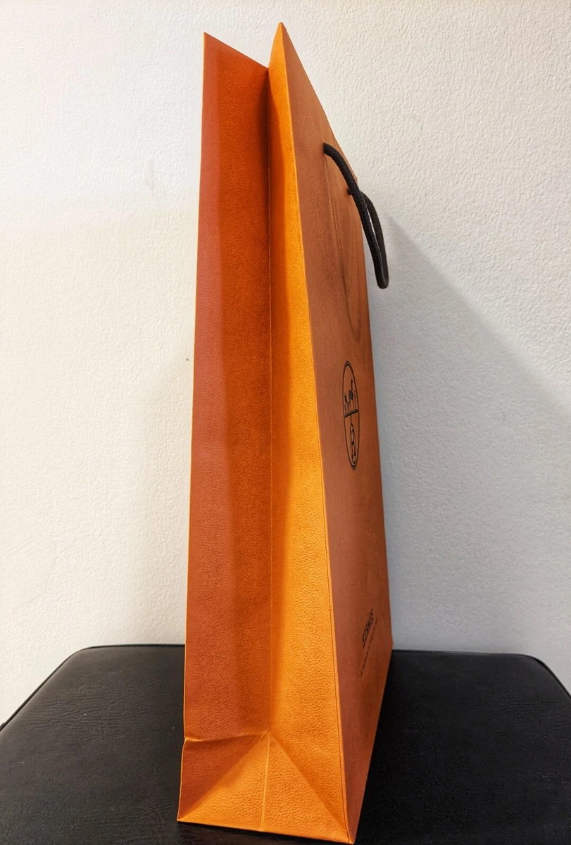 Authentic Louis Vuitton Orange Empty Paper Shopping Gift Tote 18.5