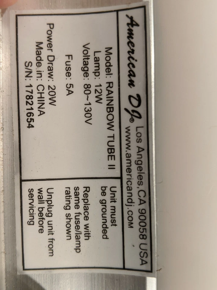 American DJ Rainbow трубка II многоцветный цвет изменение 144 светодиод сцены освещения - Изображение 3 из 3