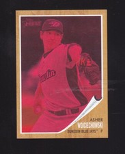 2011 Topps Heritage Minors Red Asher Wojciechowski 276/620 Rookie #186 Blue Jays