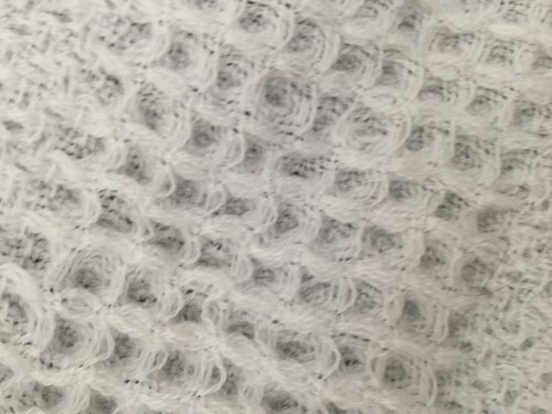 Kidgets Baby Blanket White Waffle Knit Satin Trim Angel Bear Heaven Sent 28x28 - Picture 6 of 6