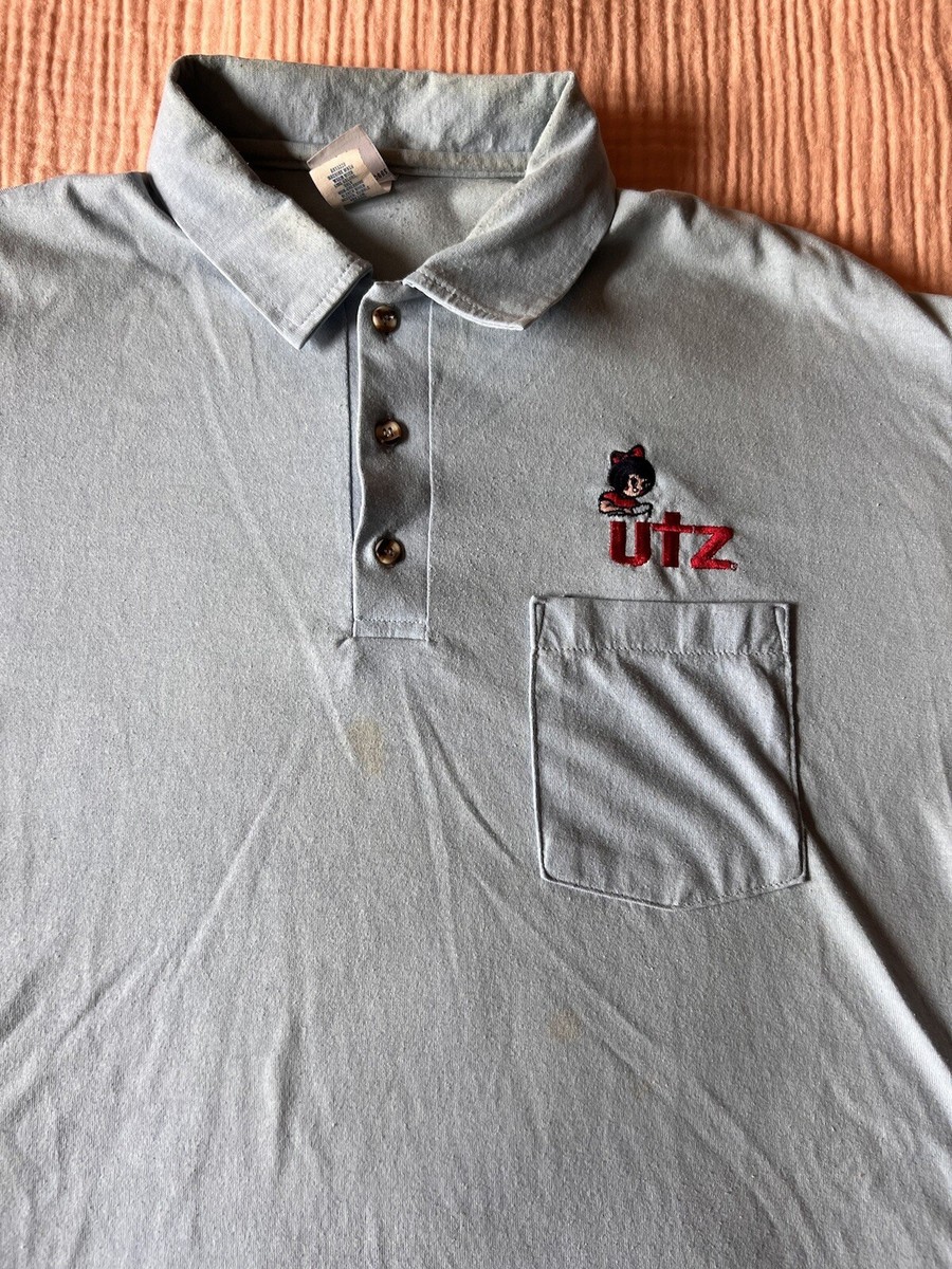 UTZ Quality Foods Employee Polo Shirt XL Blue Snack Food Potato