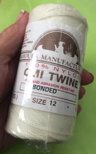 Catahoula 14112 White 12 BONDED Spool Fishing TrapLine Nylon Twine CRAFT Roll