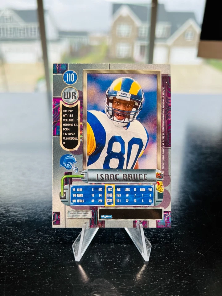 1997 Metal Universe, Isaac Bruce, #110, Isaac Bruce, Los Angeles Rams - Image 2 of 2