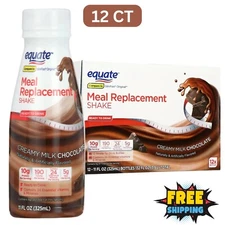 Equate Meal Replacement Shake Creamy Milk Chocolate 11 Fl Oz 12 Count
