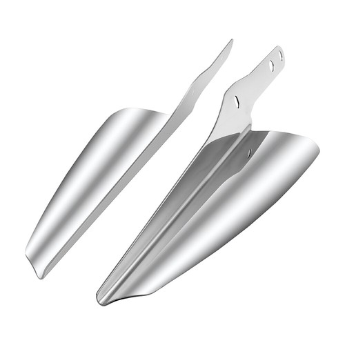 For Harley Touring 1995-2023 Front Fork Mount Wind Deflectors Windshield Chrome - Picture 12 of 17