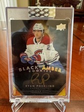 2019-20 Clear Cut Black Amber Ryan Poehling Rookies Hard Sign Auto CARD 