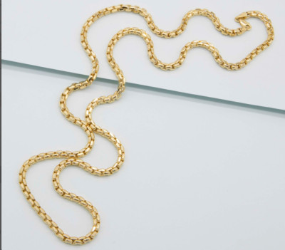 14kt Gelbgold 20'' Runde Box Glieder Anhänger Kette/Halskette 1,7 mm 3,9 Gramm