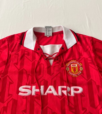 Manchester United Score Draw Retro Replica Football Soccer Jersey