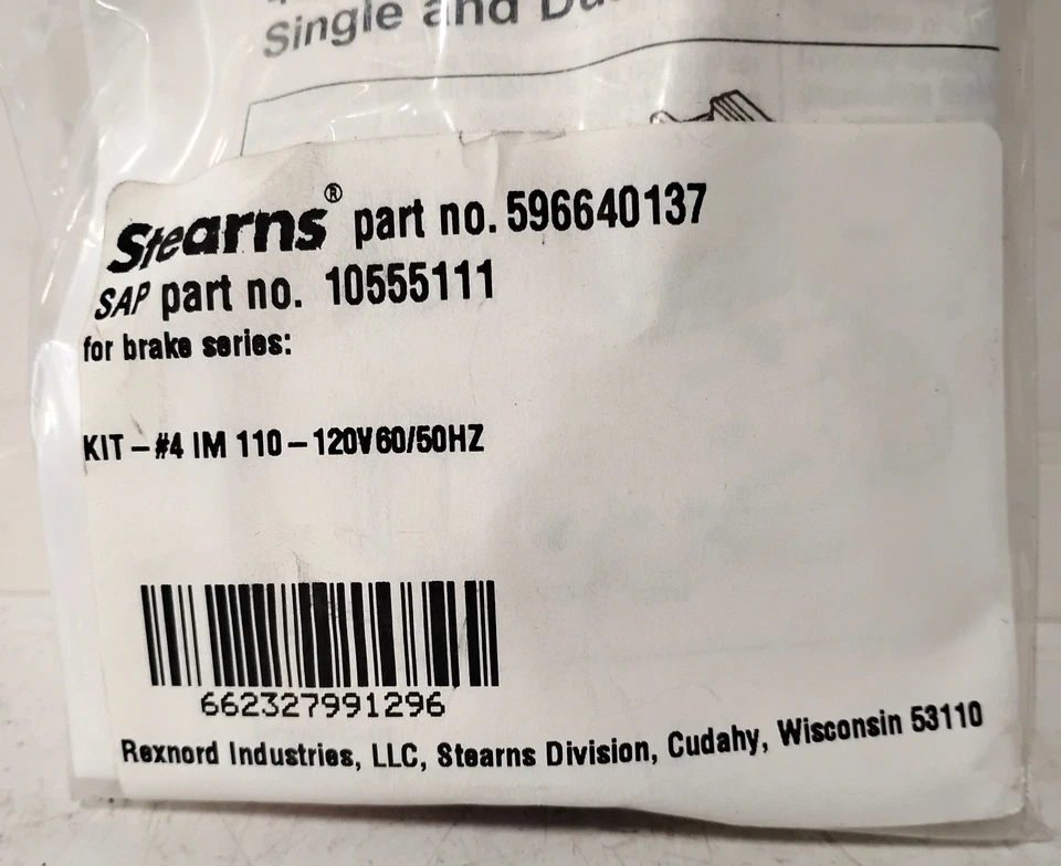Stearns 596640137 110/120 V 50/60 Hz Size 4 Coil Kit - Image 2 of 3