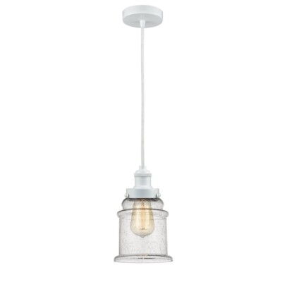 Innovations Edison Canton Mini Pendant, WH Seedy/Bell/WH - 100W-10W-1H-W-G184